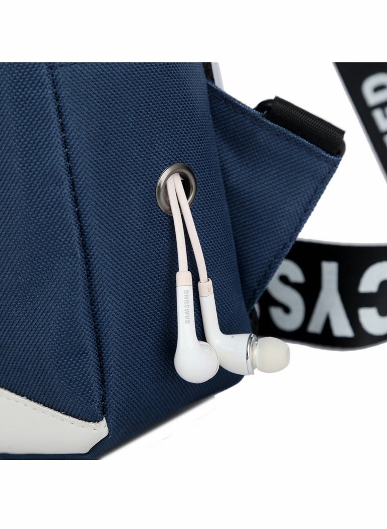 KASTWAVE حقيبة ظهر كروس بودي مقاومة للماء للرجال والنساء، حقيبة ظهر كروس بودي متعددة الأغراض للمشي لمسافات طويلة (أزرق) - Image 3