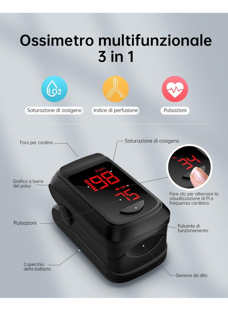 جهاز قياس الأكسجين ونبضات القلب بالإصبع - صغير وعملي لمتابعة صحتك اليومية بسهولة - Image 5