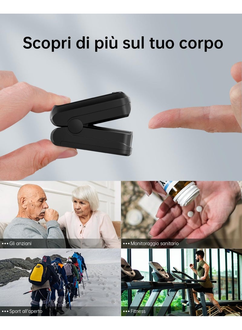 جهاز قياس الأكسجين ونبضات القلب بالإصبع - صغير وعملي لمتابعة صحتك اليومية بسهولة - Image 2