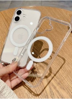 ماركة غير محددة حافظة شفافة لهاتف iPhone 16، حافظة iPhone 16 شفافة تمامًا متوافقة مع Magsafe، حافة سيليكون ناعمة + لوحة خلفية صلبة من البولي كربونات، غطاء خلفي نحيف مضاد للسقوط لهاتف Apple iphone 16 2024 (شفاف)  - Image 3