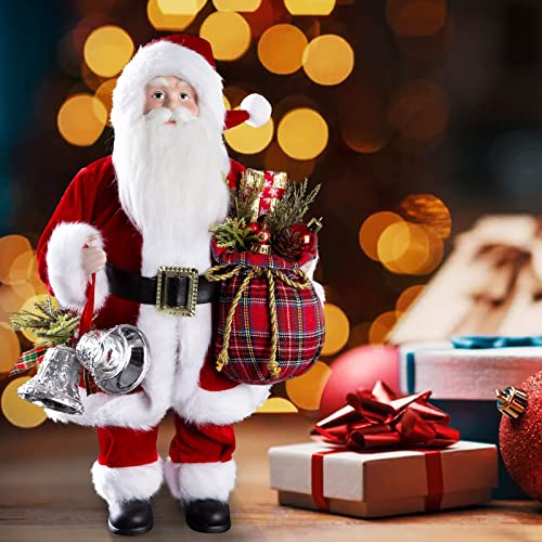 Uten 18 Santa Claus Decorations Christmas Standing Figurine Ornaments with Gifts Bag and Bell for New Year Christmas Decoration Navidad Natal Gifts - Image 1