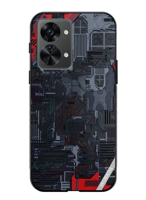 Protective Case Cover For OnePlus Nord 2T Tech Design Multicolour