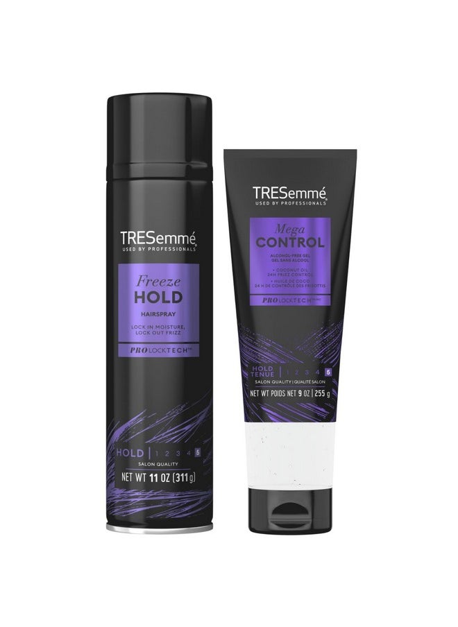 TRESemmé TRESemmé Styling Set - Freeze Hold Hairspray + Mega Control Alcohol-Free Gel, Anti-Humidity, Anti-Frizz (2 Piece Set)  - Image 1