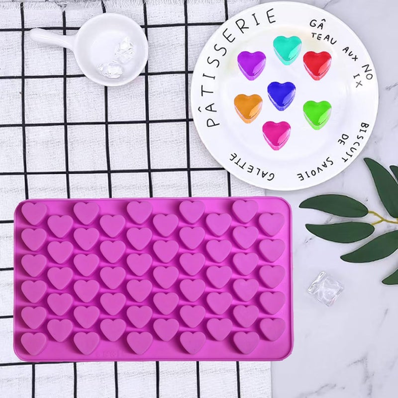 Apiocmy Gummy Candy Molds - 4Pcs Silicone Mini Gummy Hearts Mold for Kids, Non-stick and Bpa Free for Candy Chocolate Gummies Baking - Image 4