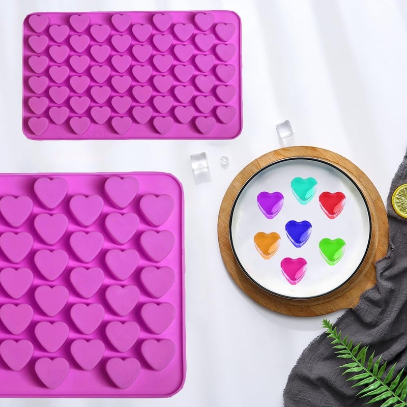Apiocmy Gummy Candy Molds - 4Pcs Silicone Mini Gummy Hearts Mold for Kids, Non-stick and Bpa Free for Candy Chocolate Gummies Baking - Image 5