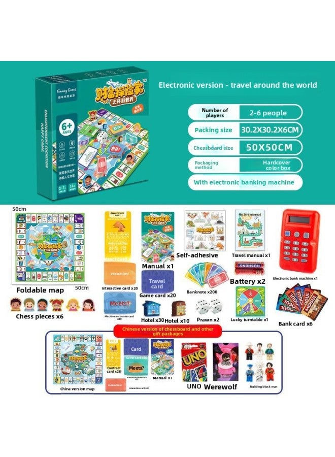 Genuine Large-size Rich Chess Game Classic Deluxe Upgraded Adult Board Game Student Children Party Board Game Free Shipping