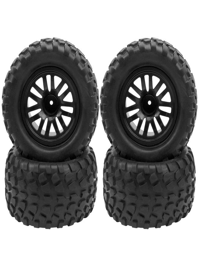 Vgoohobby 4Pcs OD 4.9" RC Wheel Rim Rubber Tires Set 12mm Hex Compatible with HSP Redcat Exceed Tamiya HPI Kyosho 1/10 Off-Road Buggy Monster Short-Course Truck Car - Image 1