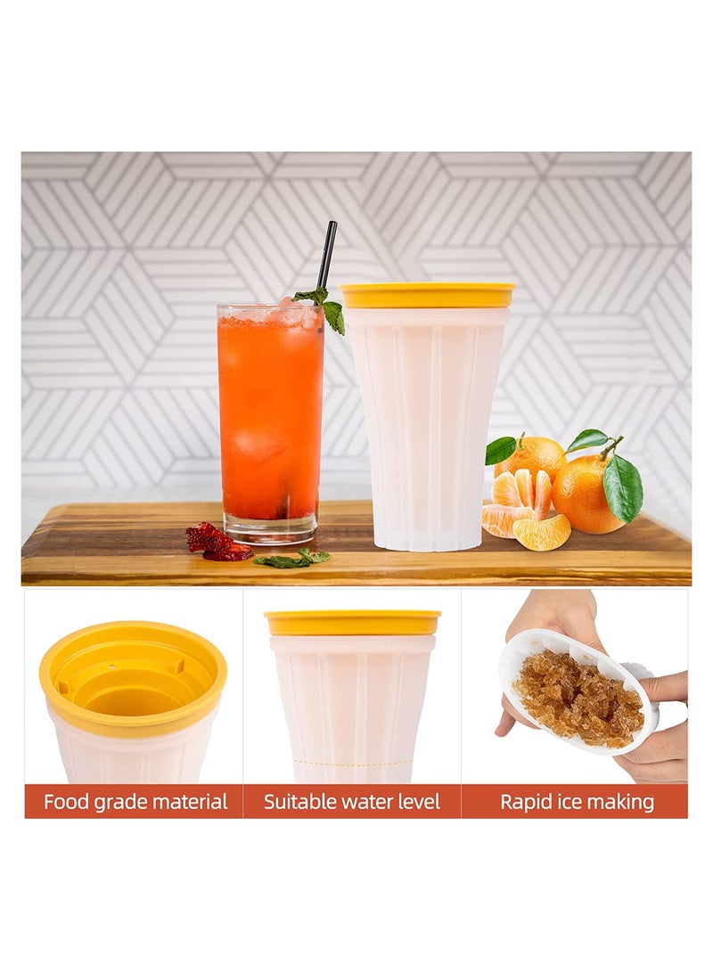 SYOSI كوب صانع الثلج السلاشي سلاشي سحري سريع تجميد العصائر المثلجة صنع منزلي ميلك شيك آيس كريم خالي من BPA مناسب للعائلات حفلات عيد الميلاد - Image 2