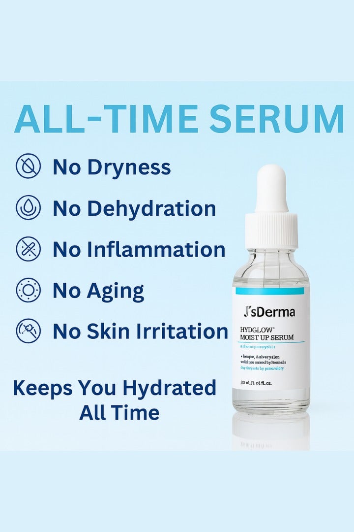 J'sDerma Hydrating Face Serum with Panthenol, Betaine, and Aloe Vera Extract for Moisturization Hydglow Moist Up Serum 30ml - Image 2