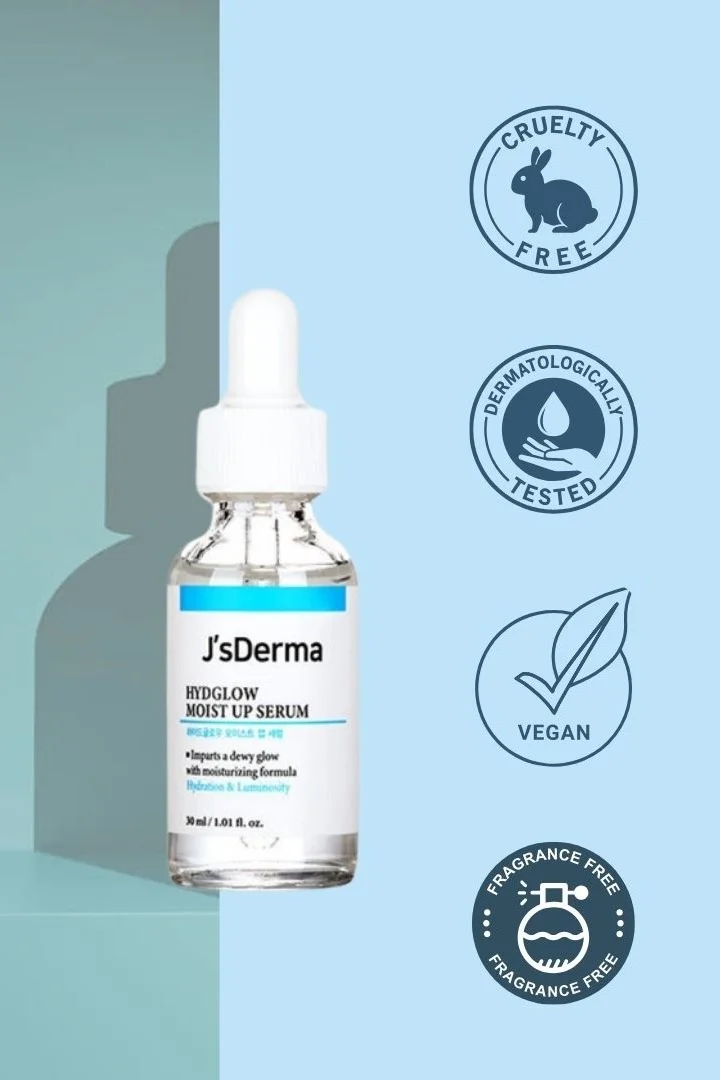 J'sDerma Hydrating Face Serum with Panthenol, Betaine, and Aloe Vera Extract for Moisturization Hydglow Moist Up Serum 30ml