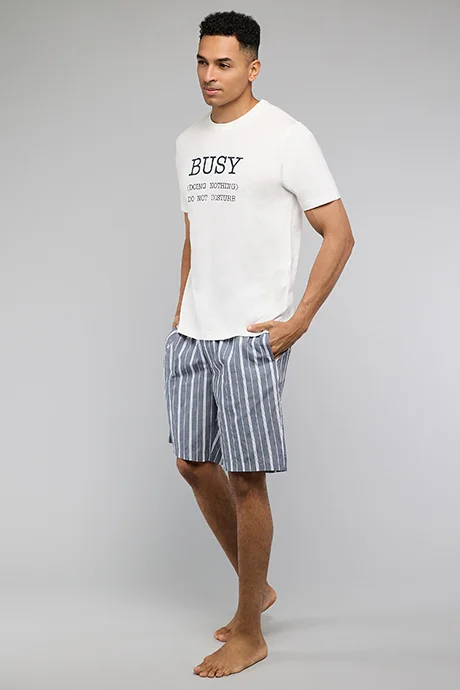 R&B Striped Shorts Pyjama Set