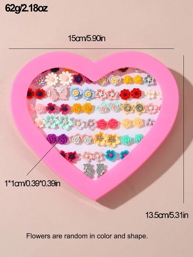 Take Two Take Two Set of 36 - Assorted Flower Stud Earrings