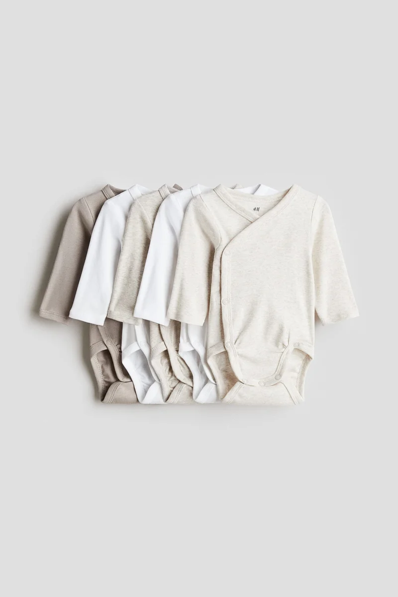 H&M 5-pack wrapover bodysuits