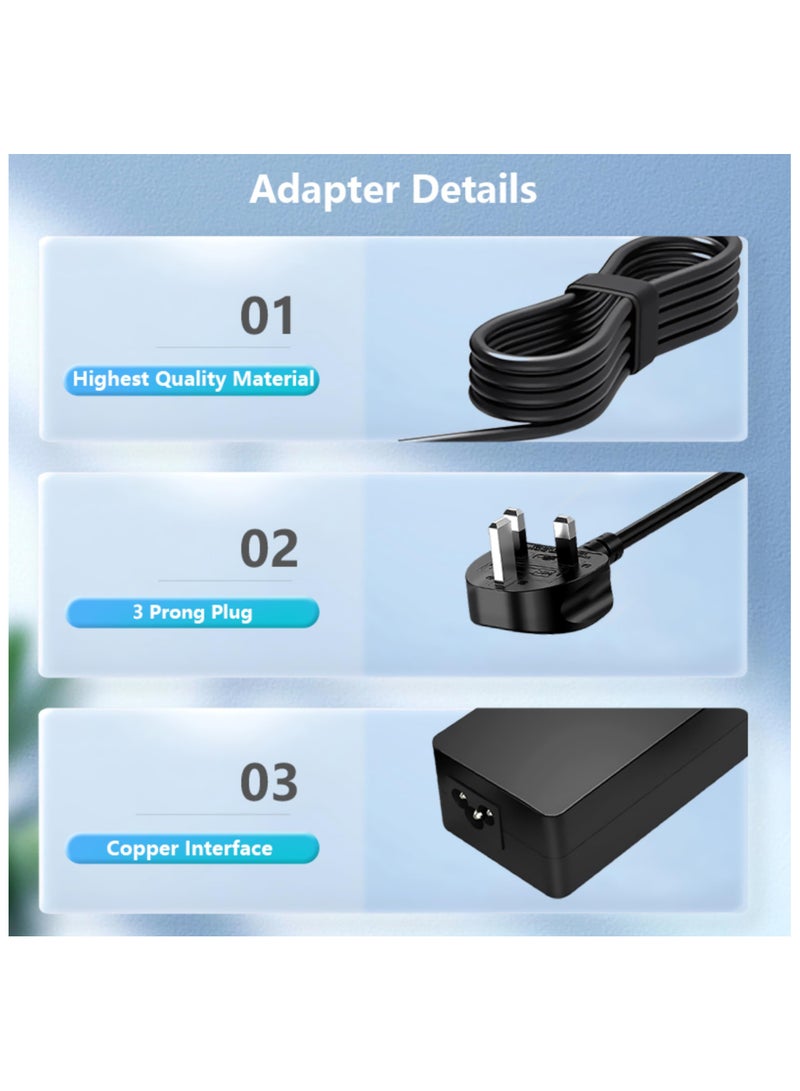 Green Tiger 65W 45W Laptop Charger شاحن لابتوب for HP Notbook 15 Charger, Pavilion x360, Envy, Spectre, Elitebook 840 850 845 830 820 G8 G7 G6, ProBook Laptop Power Supply Cord, HP Blue Tip AC Adapter - Image 3