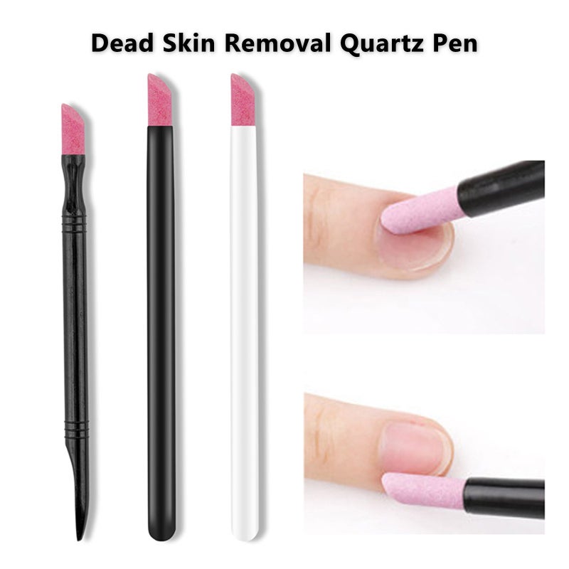 Nail Quartz Pen Washable Cuticle Remover Dead Skin Remover Nail Pusher Trimmer Pedicure Tools Nail Art Tool - Image 3