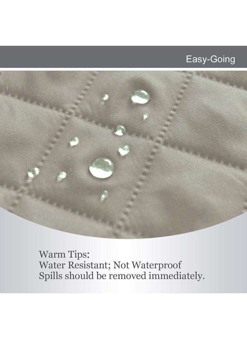 Easy-Going - Easy-Going Sofa Slipcover Reversible Sofa Cover Water Resistant Couch Cover Furniture Protector with Elastic Straps for Pets Kids Children Dog Cat(Sofa, Beige/Beige) - Image 1