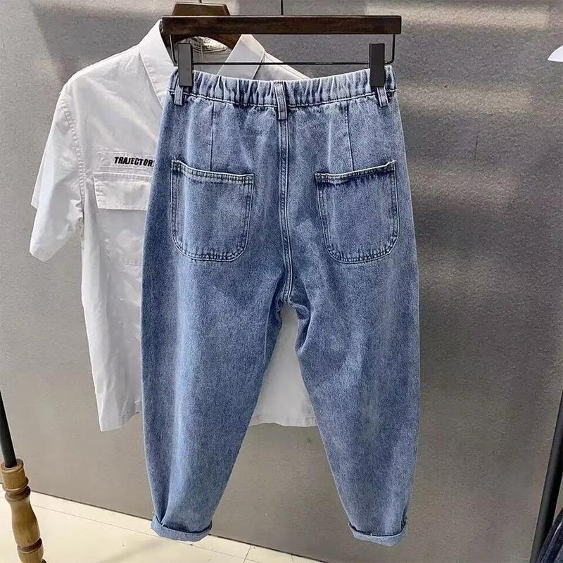 Unisex Classic Denim Jeans Loose Fit Daily Outdoor Wear - Image 2