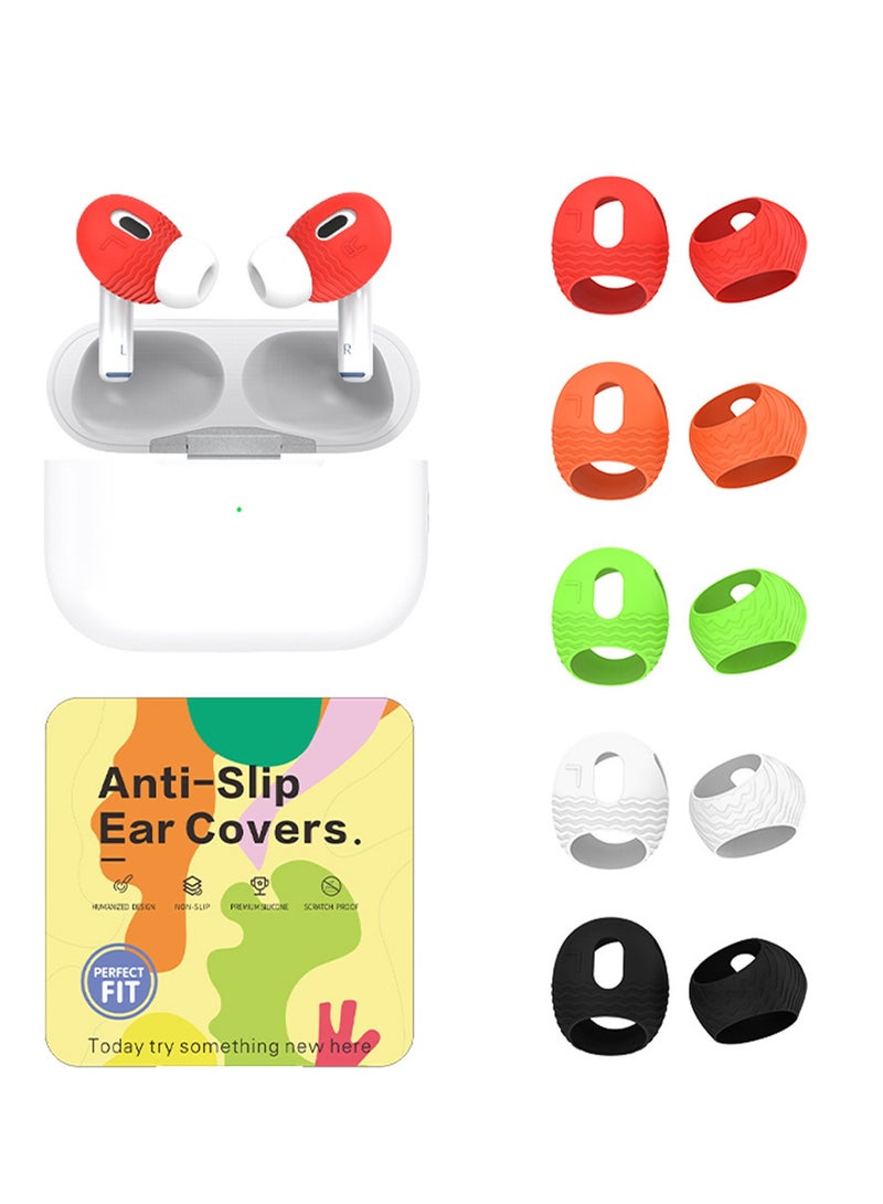 5 Pairs for AirPods Pro 2 Ear Tips Covers 【Fit in The Charging Case】 Silicone Anti-Slip Ear Tips Covers Compatible with Apple AirPods Pro 2nd Generation 2022 【5 Color】 - Image 1
