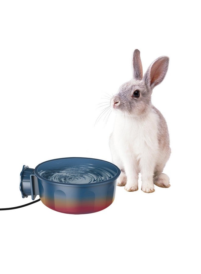 NAMSAN Indoor-Use Heated Water Bowl for Rabbits Cats, Dog Crate Water Bowl, 20 fl oz(600 ML), Heated Hanging Pet Kennel Cage Bowl Food & Water Feeder, Removable Small Animal Heated Bowl - Image 2