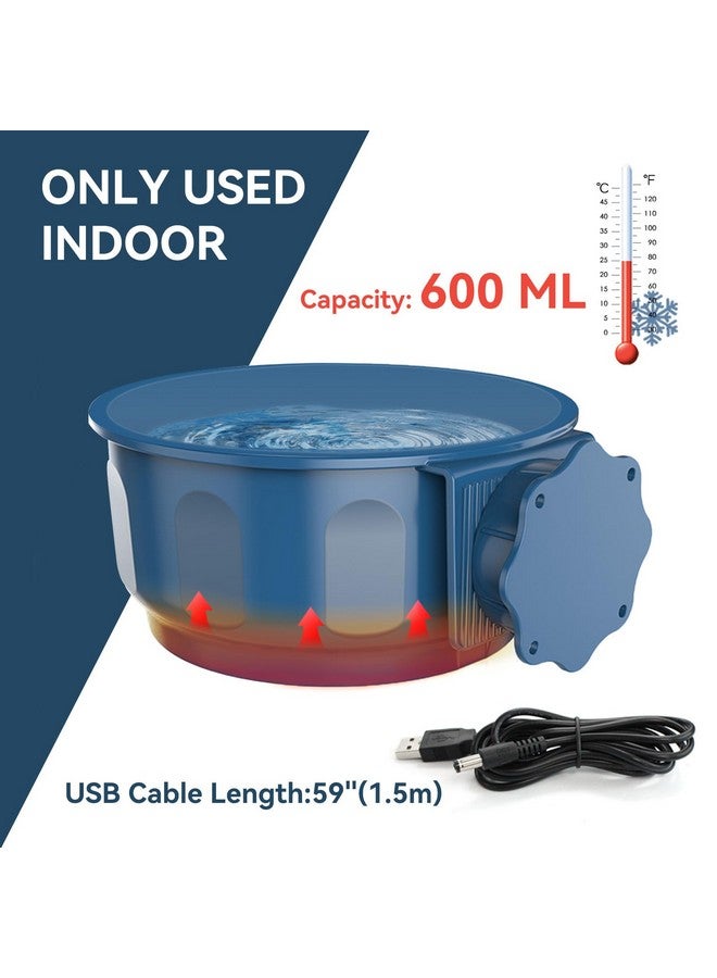 NAMSAN Indoor-Use Heated Water Bowl for Rabbits Cats, Dog Crate Water Bowl, 20 fl oz(600 ML), Heated Hanging Pet Kennel Cage Bowl Food & Water Feeder, Removable Small Animal Heated Bowl - Image 5