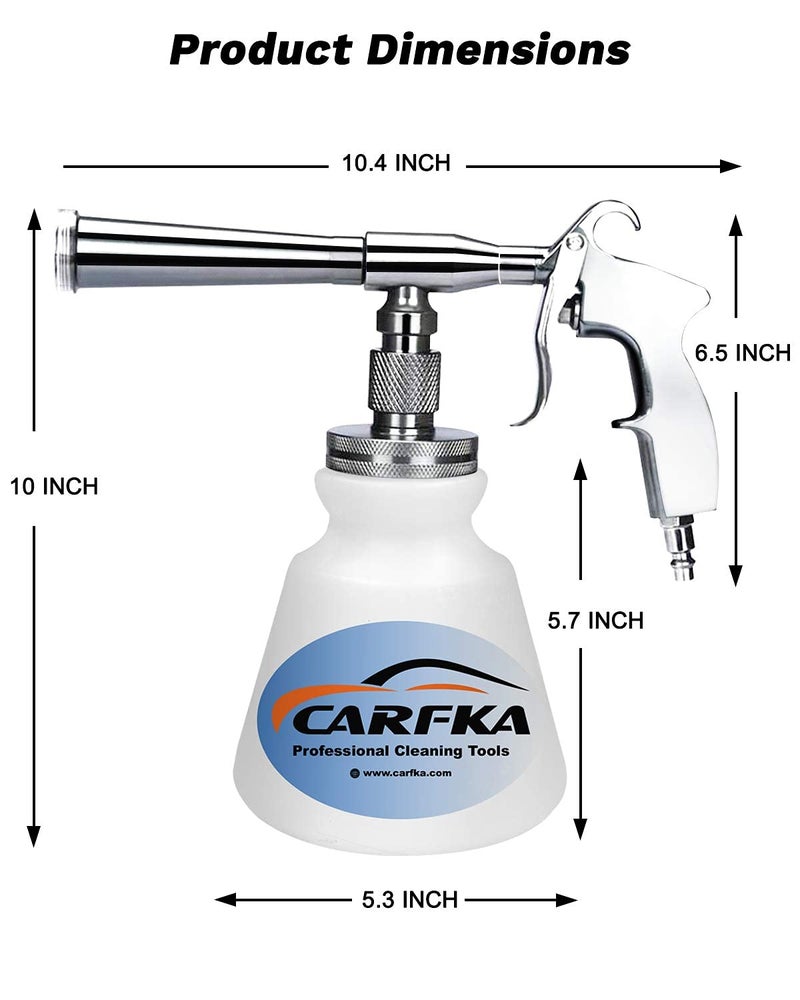 CARFKA Car Cleaning Gun, CARFKA High Pressure Car Detailing Wash Gun 1L Foam Bottle Wash Spray Bottle Nozzle with Metal Spinner - Image 2