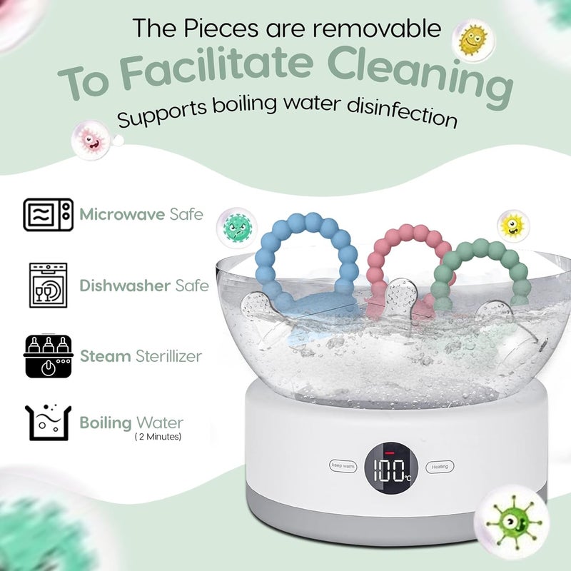 O'doe Odoe Baby Food Pacifier with 1 Feeder  3 Nipples  BPAFree FoodGrade Silicone  Teething Toy  Weaning Nibbler for Infants - Image 5