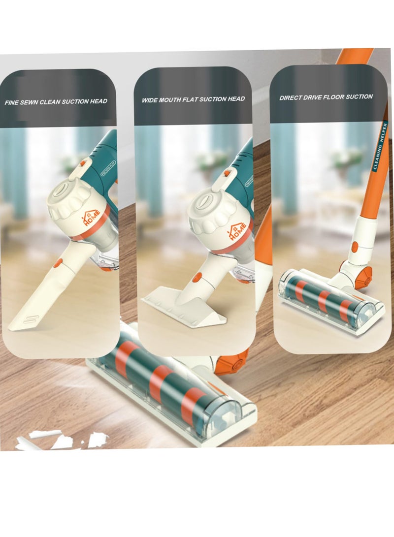 Excefore Toddler Vacuum Cleaner, Kids Cordless Wall Hanging Vacuum, Battery Powered Interactive Parent-Child Bonding Cleaning Set for Toddlers (Without Battery)  - Image 4