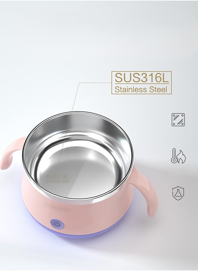 kiddoz Plate Makeup Blush Baby Feeding Bowl Pearlescent Constant Temperature Tableware  - Image 2