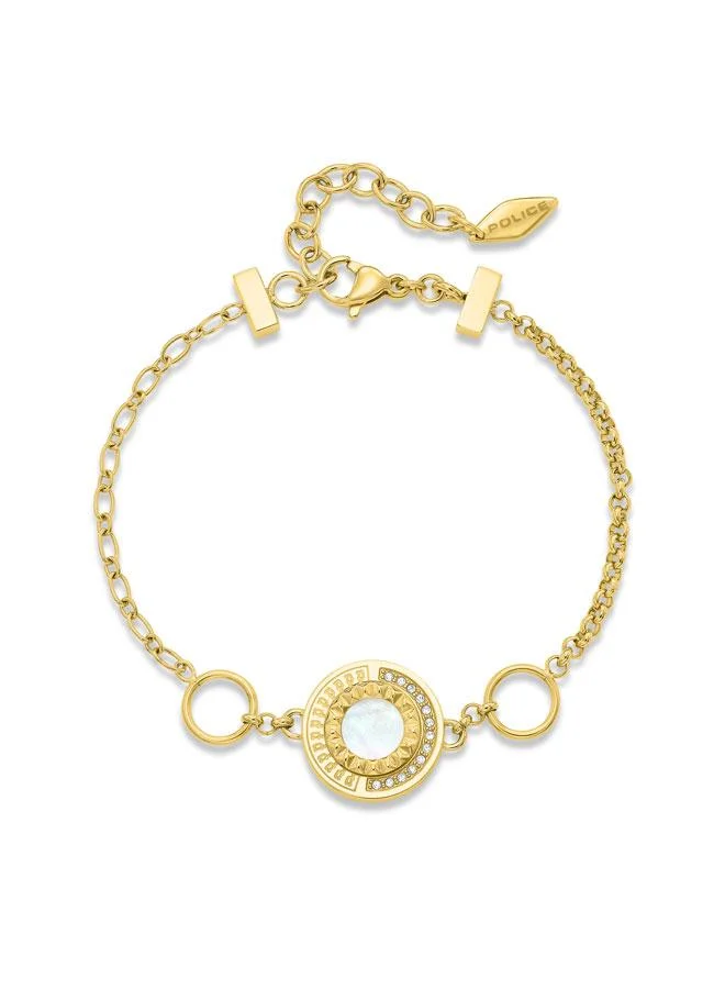 بوليس Shined Gold Plated Cryslat Mixed Braclete for Women's