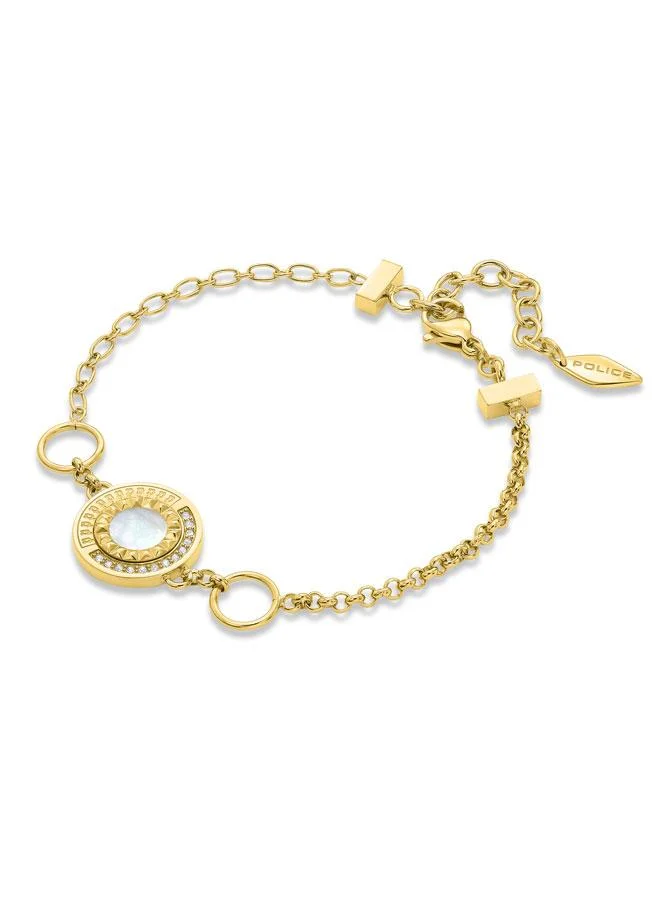 بوليس Shined Gold Plated Cryslat Mixed Braclete for Women's