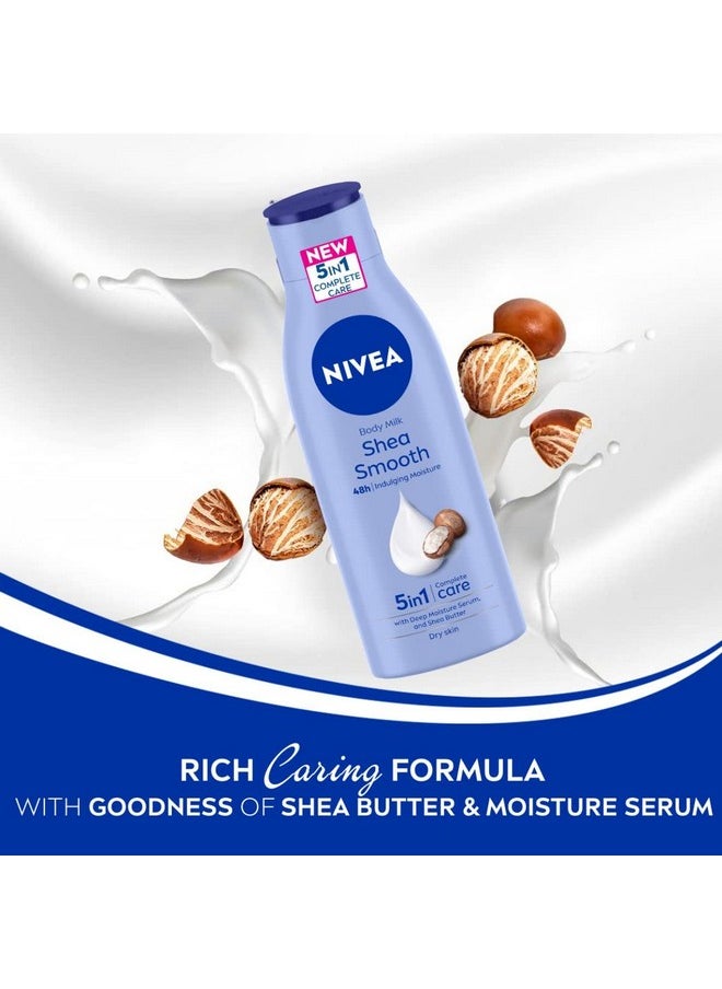 Nivea - Shea Smooth 200Ml Body Lotion 48 H Moisturization With Deep Moisture Serum & Shea Butter Non Greasy & Healthy Looking Skin For Dry Skin - Image 1