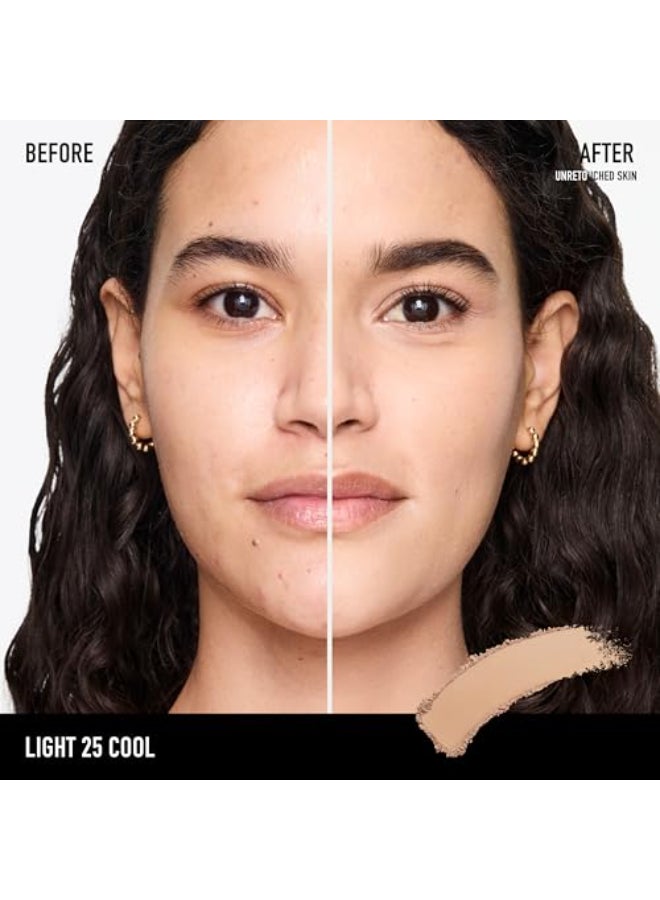 bareMinerals Barepro 24HR SkinPerfecting Powder Foundation Matte Pressed Powder Foundation Full Coverage with PlantBased Squalene Oil Control Vegan Light 25 Cool - Image 3