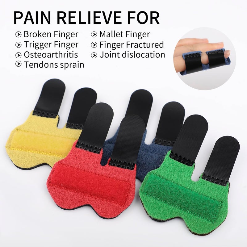 Motroce 4Pcs Finger Splints For Kids And Adults Crooked Finger Straightener In 4 Colors Finger Support Brace For Broken  Strained  Or Injured Fingers  Arthrit - Image 5