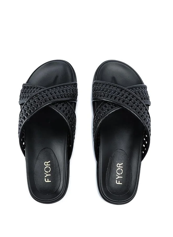 Fyor  Stylish Woven Cross-Strap Slide AJ 014 for Women | Best Price UAE