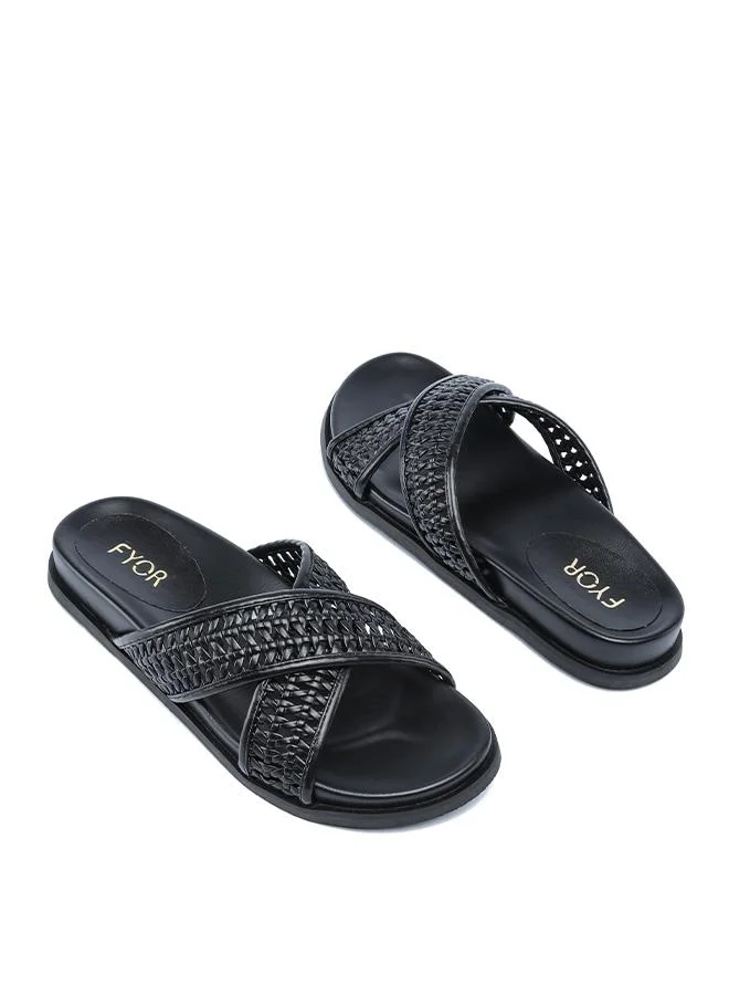 Fyor  Stylish Woven Cross-Strap Slide AJ 014 for Women | Best Price UAE