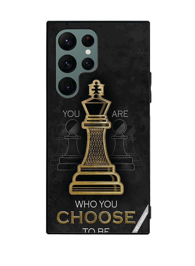 VR CREATIVE Protective Case Cover For Samsung Galaxy S22 Ultra 5G You Are Who You Choose To Be Design Multicolour - Image 1