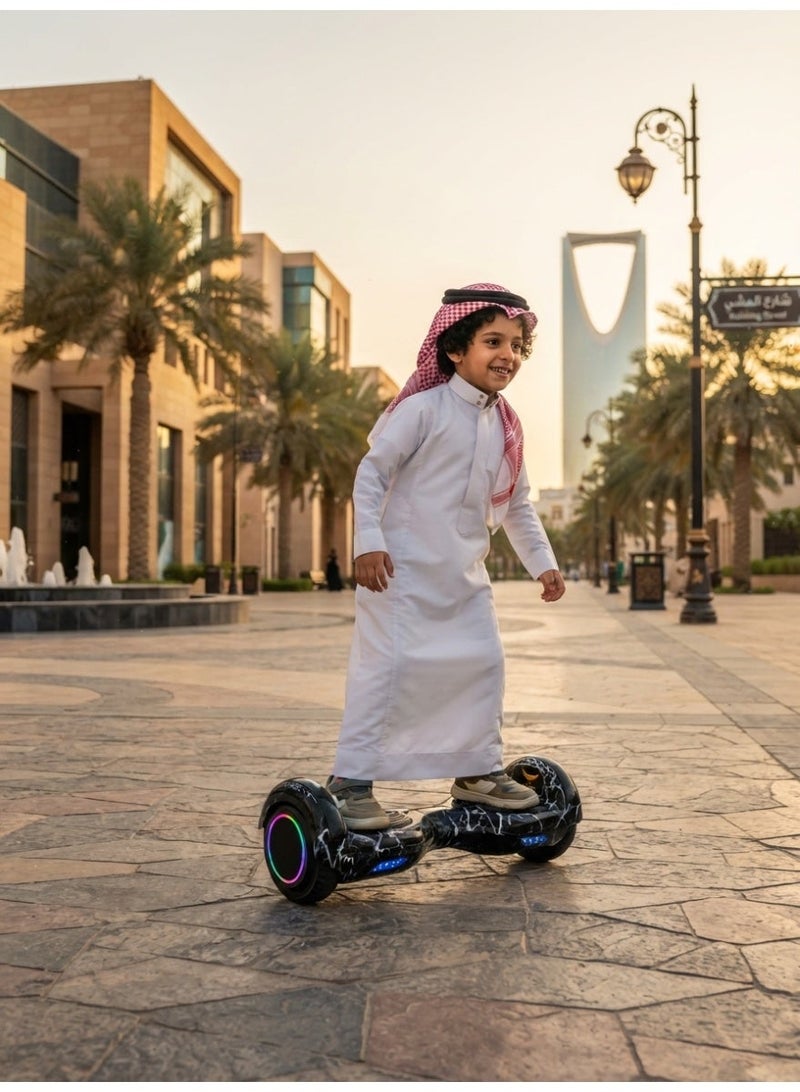 NIYAZI Smart Electric Hoverboard 36V with Bluetooth, LED Lights & 6.5" Wheels - Image 2