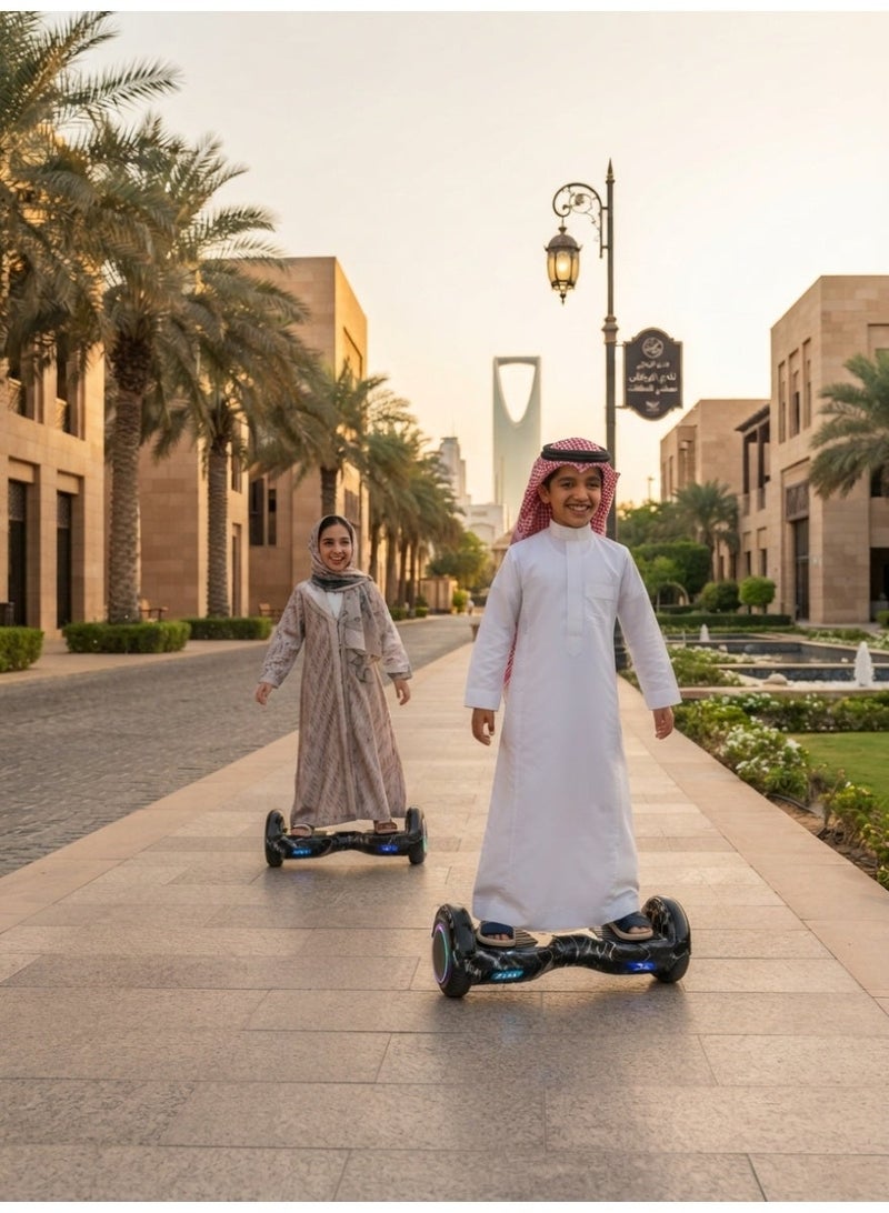 NIYAZI Smart Electric Hoverboard 36V with Bluetooth, LED Lights & 6.5" Wheels - Image 4
