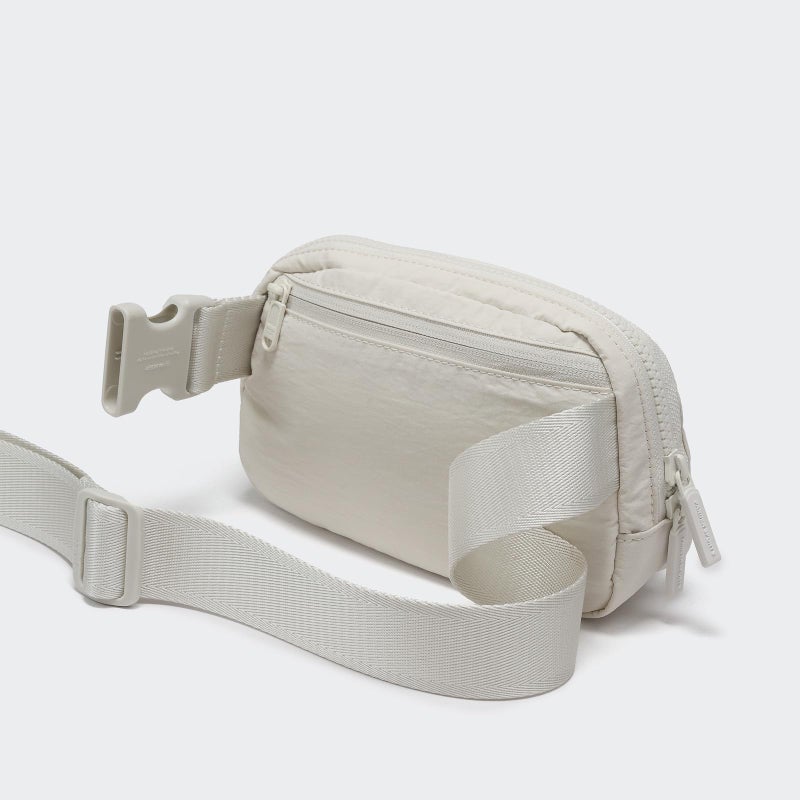 Pander Two Way Zipper Fanny Pack Nylon Everywhere Belt Bag for Women, Water Repellent Waist Packs, Crossbody Bags with Adjustable Strap (White Opal). - Image 4