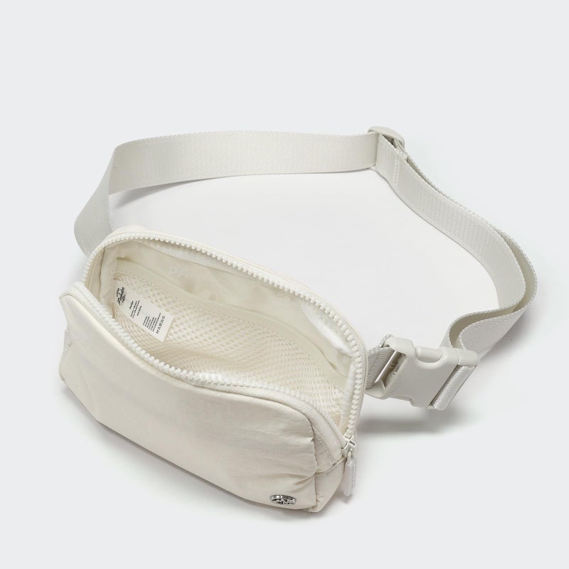 Pander Two Way Zipper Fanny Pack Nylon Everywhere Belt Bag for Women, Water Repellent Waist Packs, Crossbody Bags with Adjustable Strap (White Opal). - Image 5