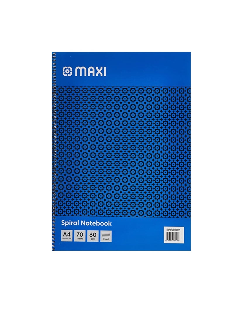 Maxi Side Spiral Pad A4 70 Sheets - Image 1