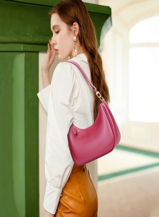 KKXIU Shoulder Bag for Women Cute Hobo Purses and Handbags Retro Clutch Underarm Purse, Rosered, Medium, Fashion - Image 2