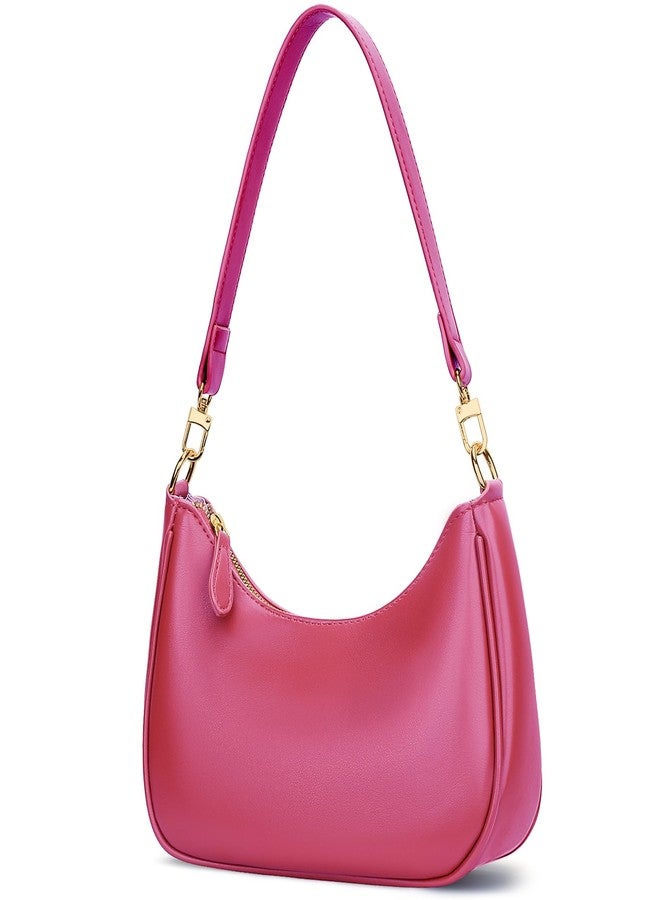 KKXIU Shoulder Bag for Women Cute Hobo Purses and Handbags Retro Clutch Underarm Purse, Rosered, Medium, Fashion - Image 1