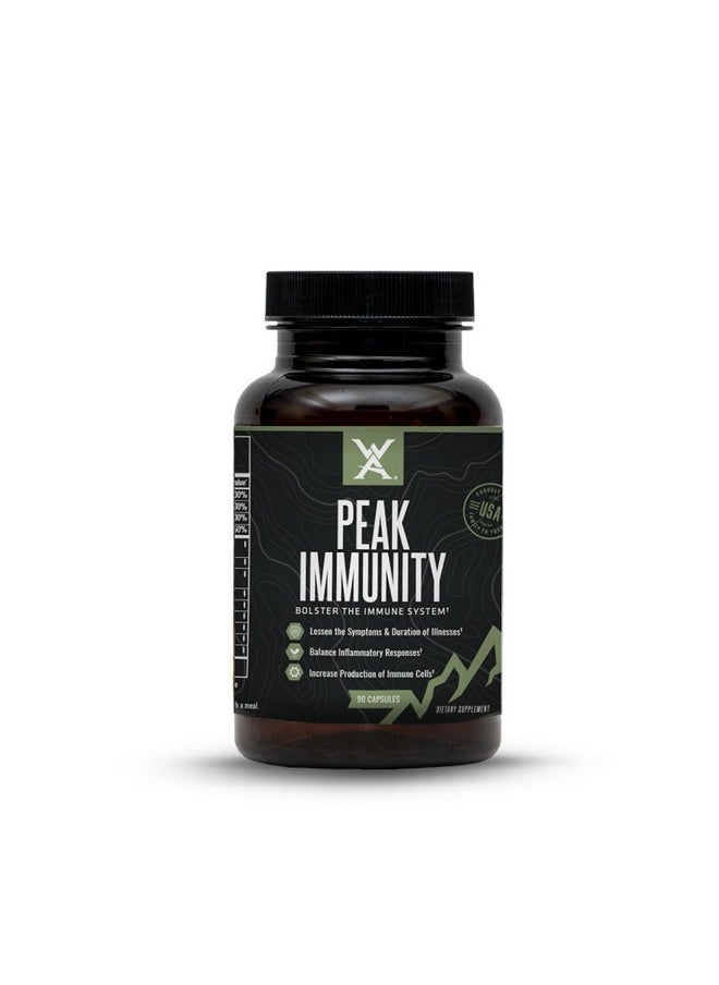 Wilderness Athlete Wilderness Athlete - Peak Immunity | Vitamin D, Vitamin C, Zinc Supplements - Immune System Support - NAC Supplement - Quercetin, Elderberry, & Mushroom Supplement - Elderberry Capsules  - Image 1