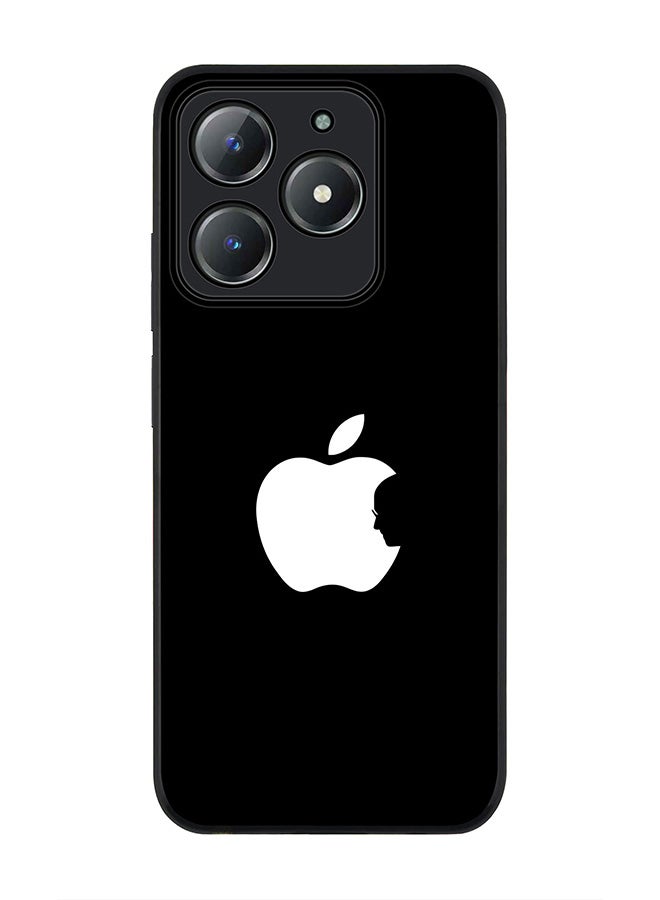 Stylizedd For Realme C63 / Realme C61 4G Case,Slim fit Camera Protection, Shockproof Thin Phone cover  - Steve's Apple - Black  - Image 1