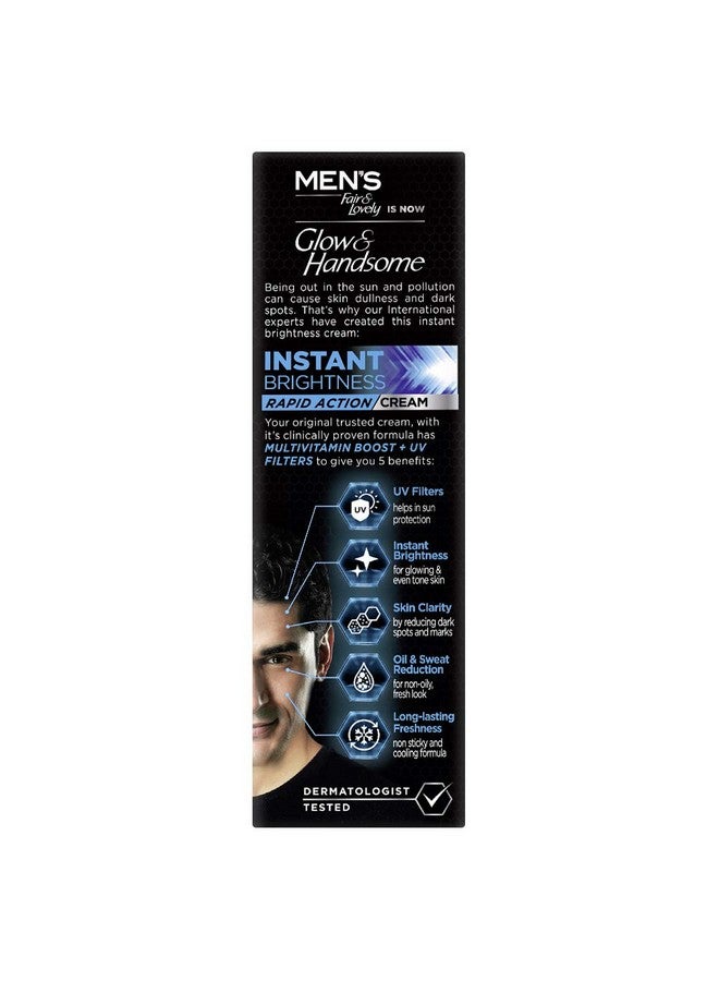Fair & Lovely Glow & Handsome Instant Brightness Cream - 25 Grams Cream - Image 5