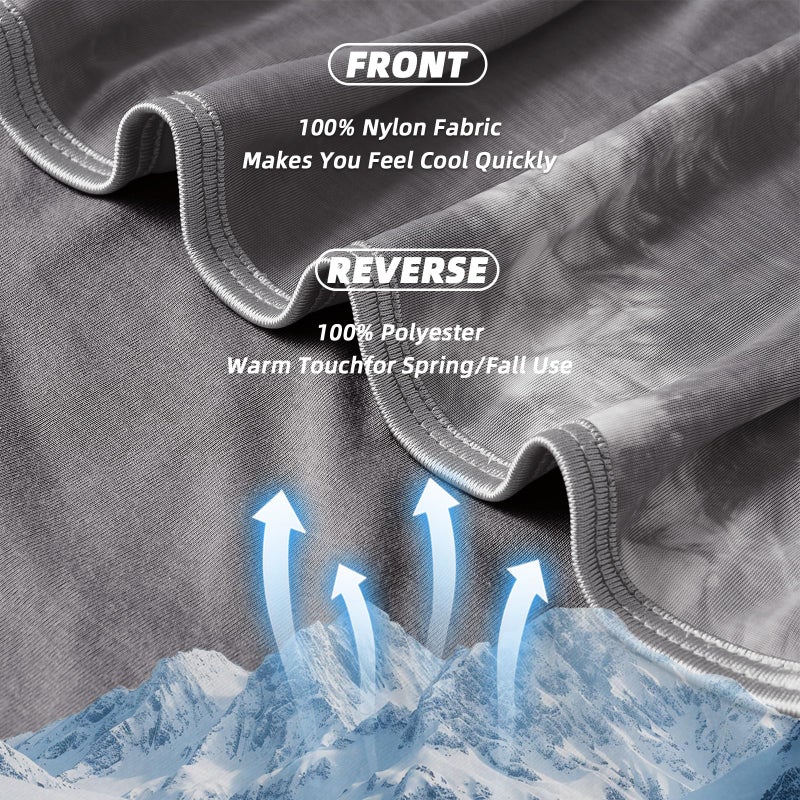 inhand Cooling Blanket Queen Size (90"x90"), Cooling Blankets for Hot Sleepers, Absorbs Heat to Keep Adults Cool For Summer Nights Sweats, Thin Cold Lightweight Blanket for Couch Bed, All Season Use - Image 4
