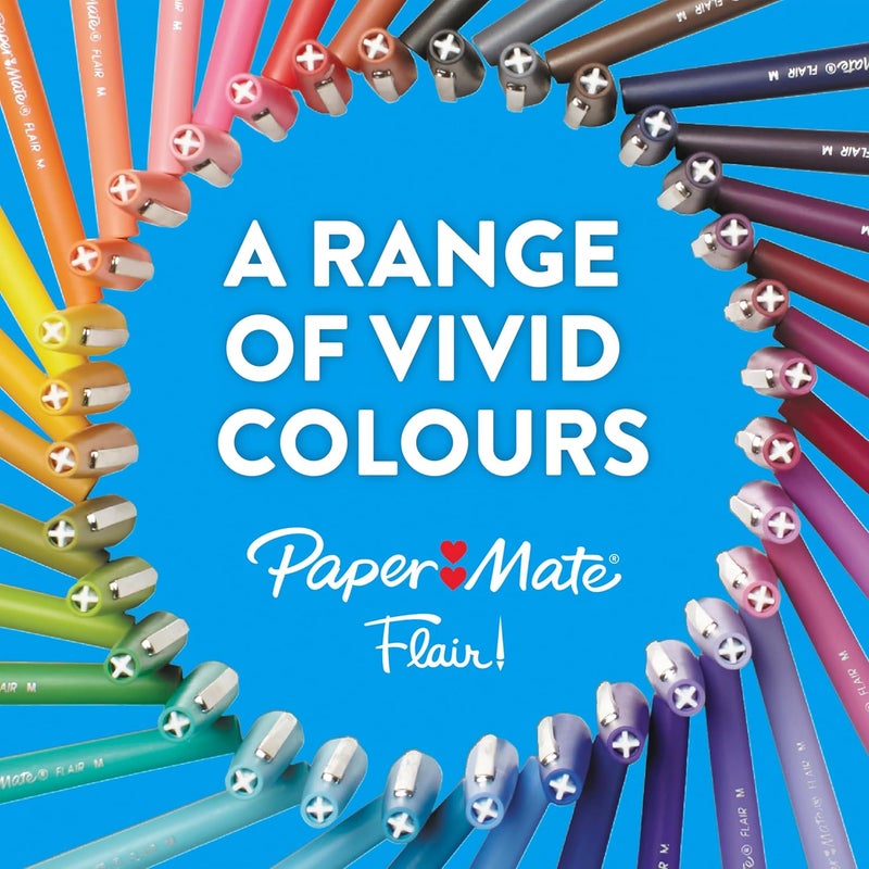 Paper Mate أقلام بيبر ميت فليير ذات رأس شعري، 0.7 مم رأس متوسط، أخضر، علبة من 12 - Image 4