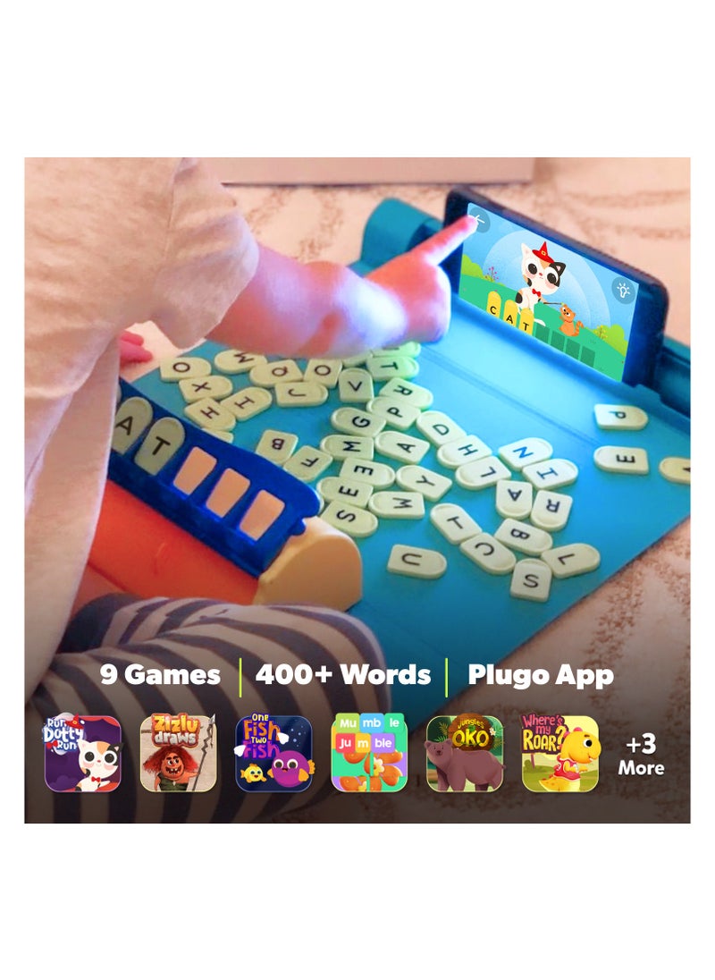PlayShifu PlayShifu Word Wiz (Kit+App) - Educational Word Game with 9 Learning Games, STEM Toy Gifts for Kids Age 4-8 Phonics, Spellings & Grammar 48 Alphabet Tiles Works with tabs/mobiles Packaging May Vary  - Image 4