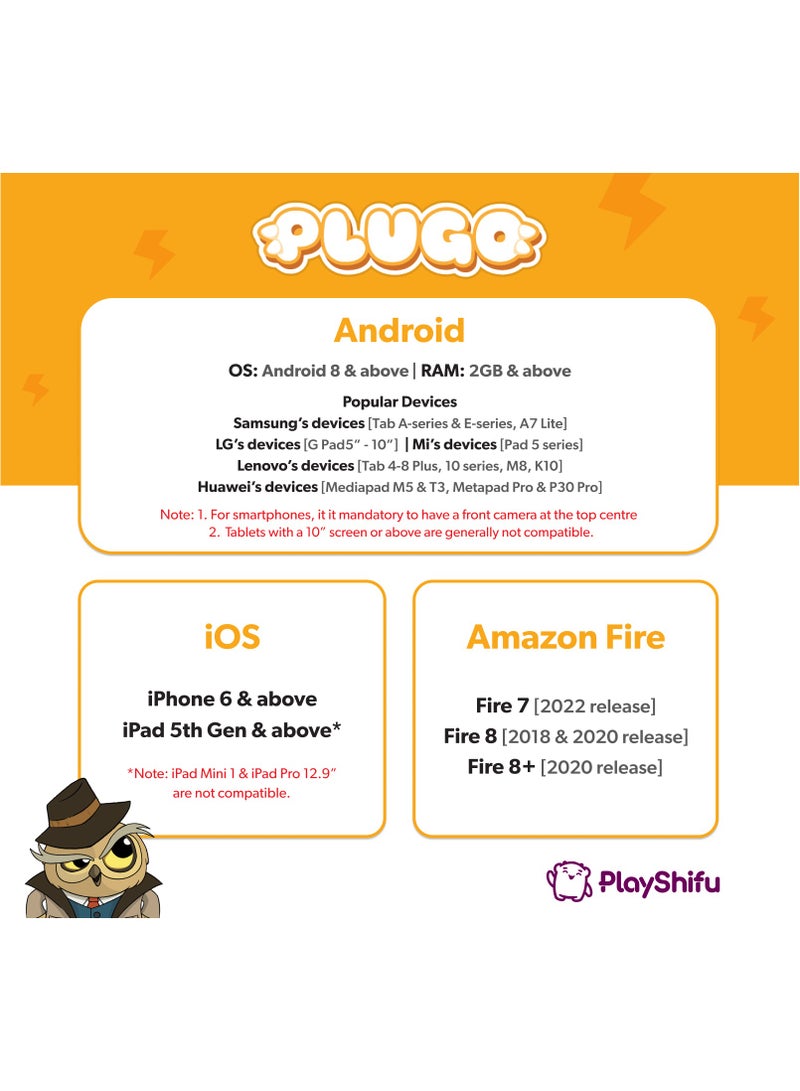 PlayShifu Word Wiz (Kit+App) - Educational Word Game with 9 Learning Games, STEM Toy Gifts for Kids Age 4-8 Phonics, Spellings & Grammar 48 Alphabet Tiles Works with tabs/mobiles Packaging May Vary